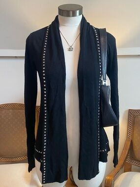 FOR JOSEPH Y2K Studded Cashmere & Angora Blend Longline Cardigan